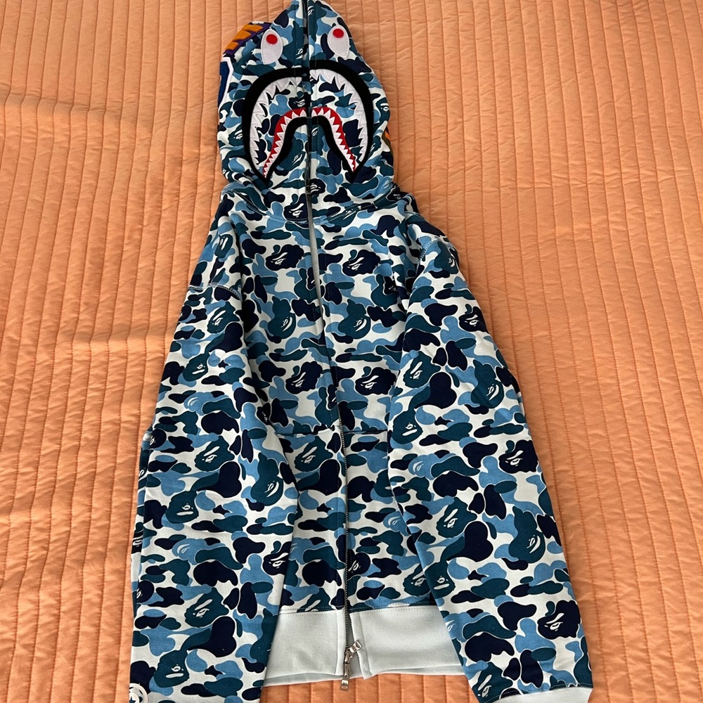 Blue bape hoodie
